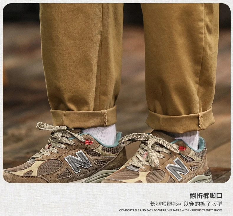 Men's Loose Profile Pants American Vintage Trousers For Men High Waist Army Green Men's Casual Pants Cargo Trousers Male