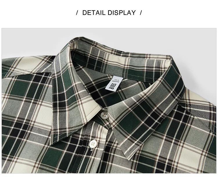 Semir Long Sleeve Shirt Women Oversized Drop Shoulder Plaid Shirt Autumn Chic Loose Retro Casual Stylish Top