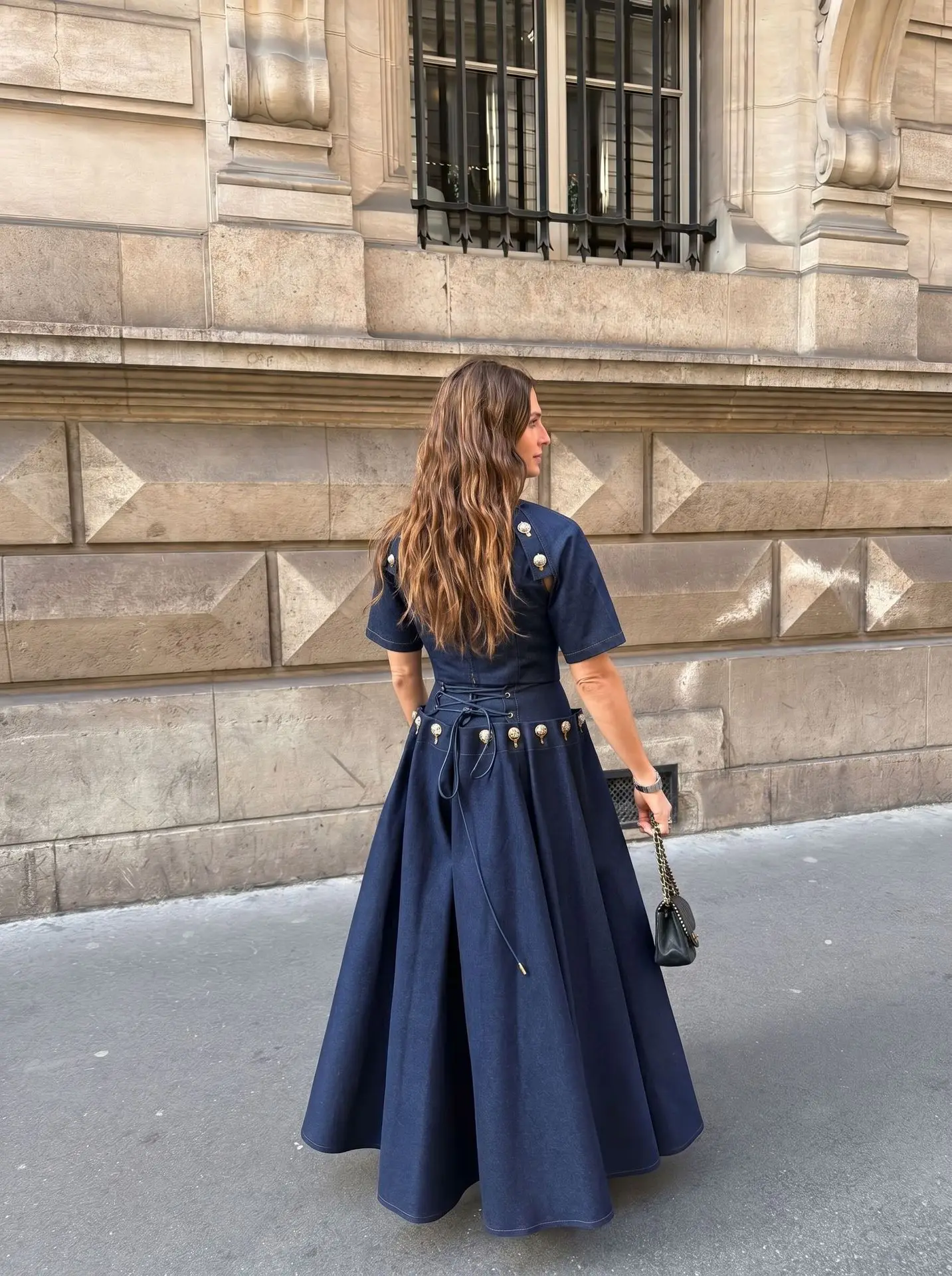 Summer 2026 Women's Fashion Casual Denim Set Skirt with Unique Metal Button Strap Trendy And Stylish