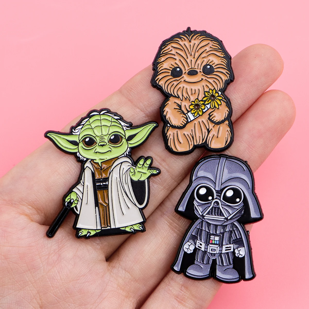 50pcs Mix Wholesale Enamel Pins Set Brooches for Backpacks Cartoon Movie Badges for Fans