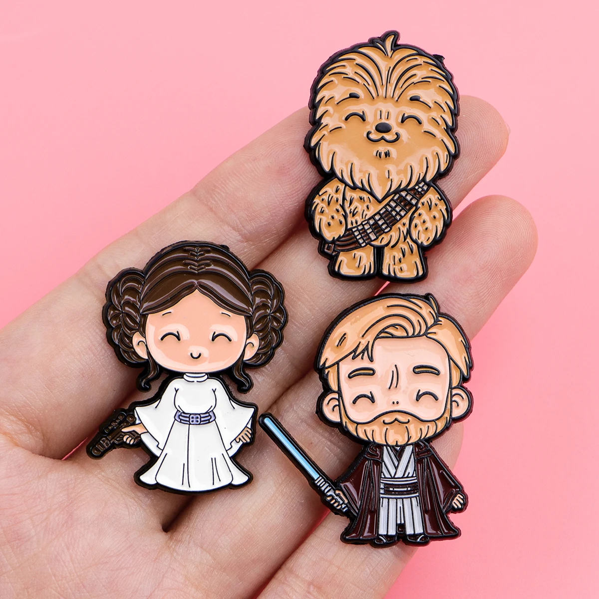 50pcs Mix Wholesale Enamel Pins Set Brooches for Backpacks Cartoon Movie Badges for Fans