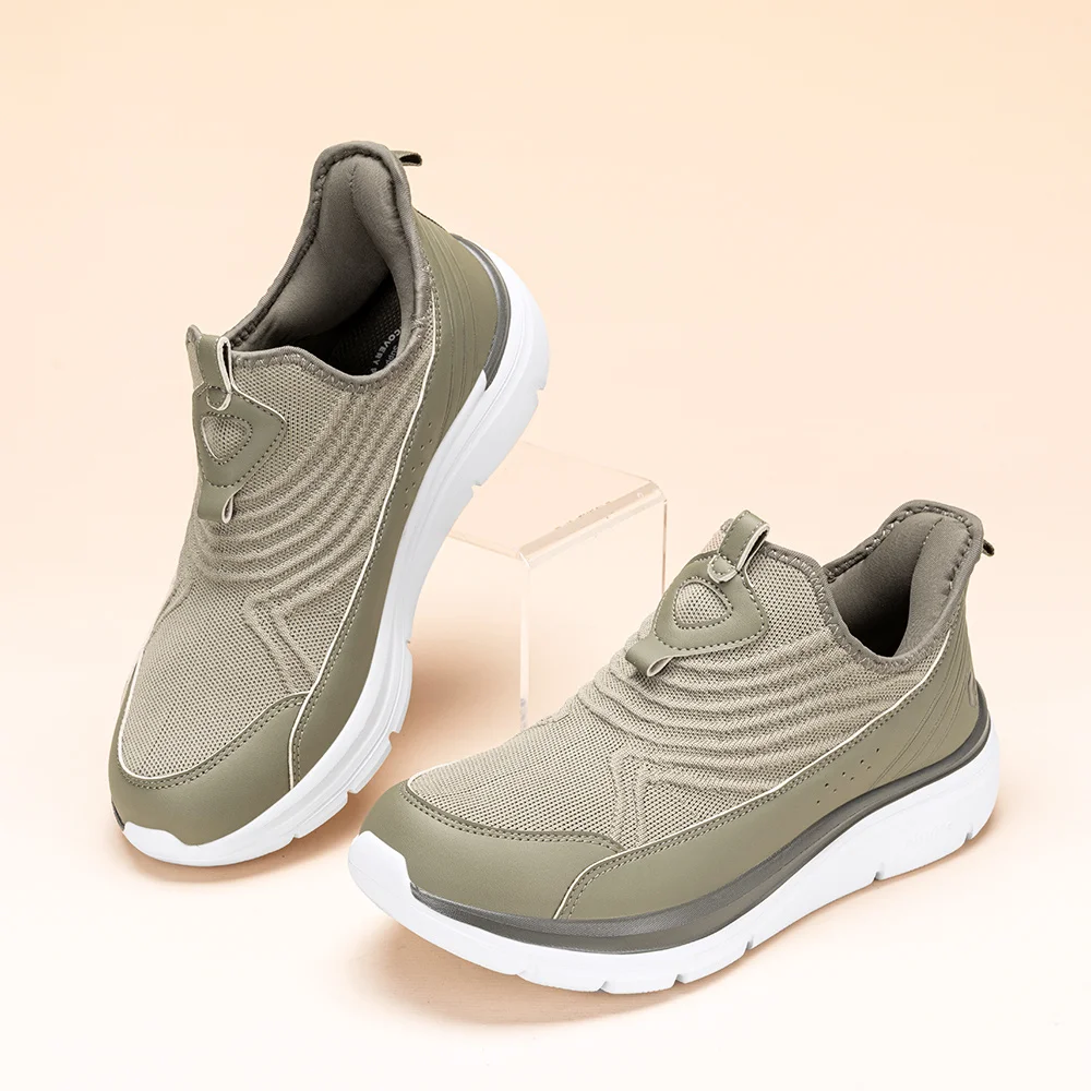 FitVille Wide Men'S Slip-On Walking Shoes Breathable Lightweight Non-Slip Casual Sneakers For All-Day Standing For Swollen Feet