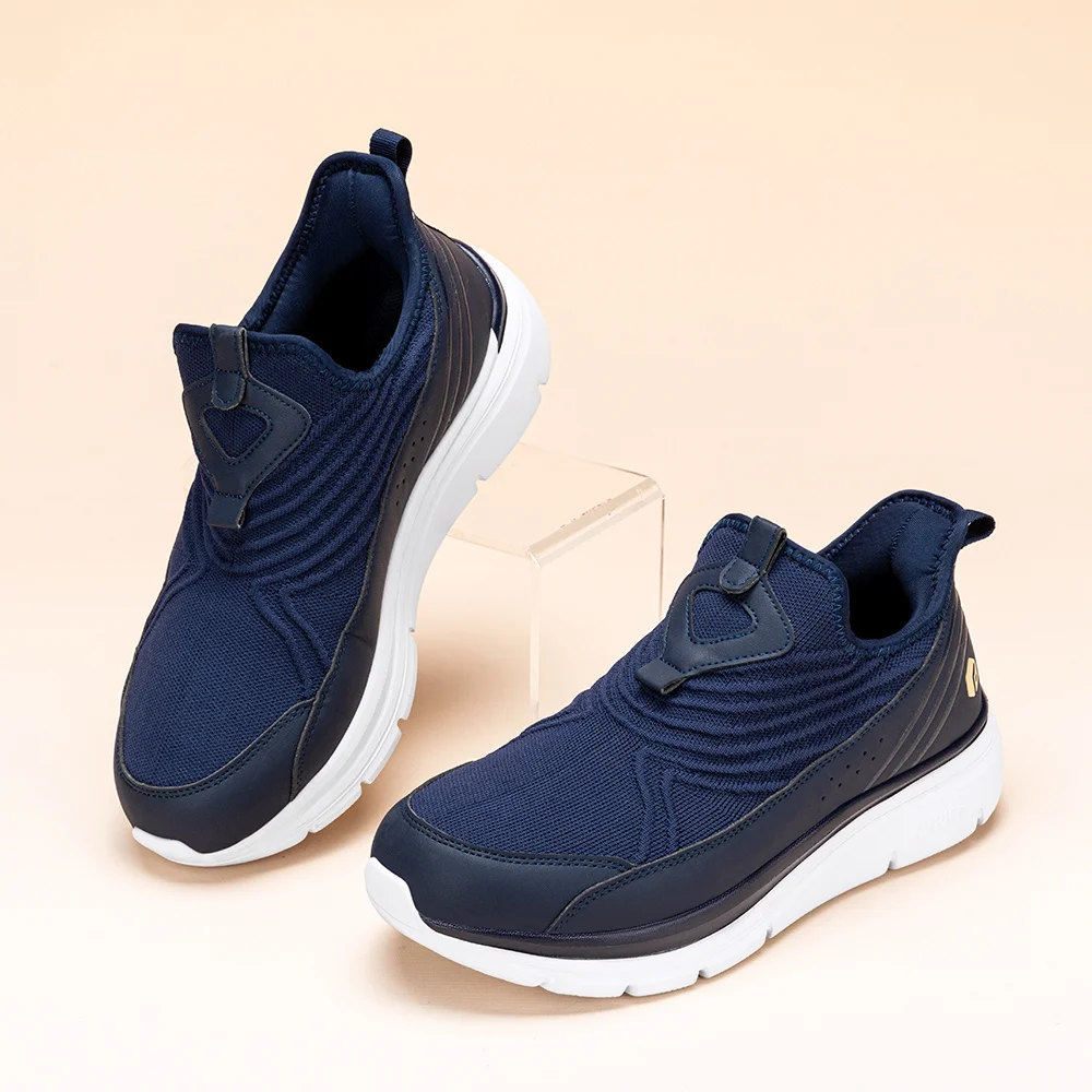 FitVille Wide Men'S Slip-On Walking Shoes Breathable Lightweight Non-Slip Casual Sneakers For All-Day Standing For Swollen Feet