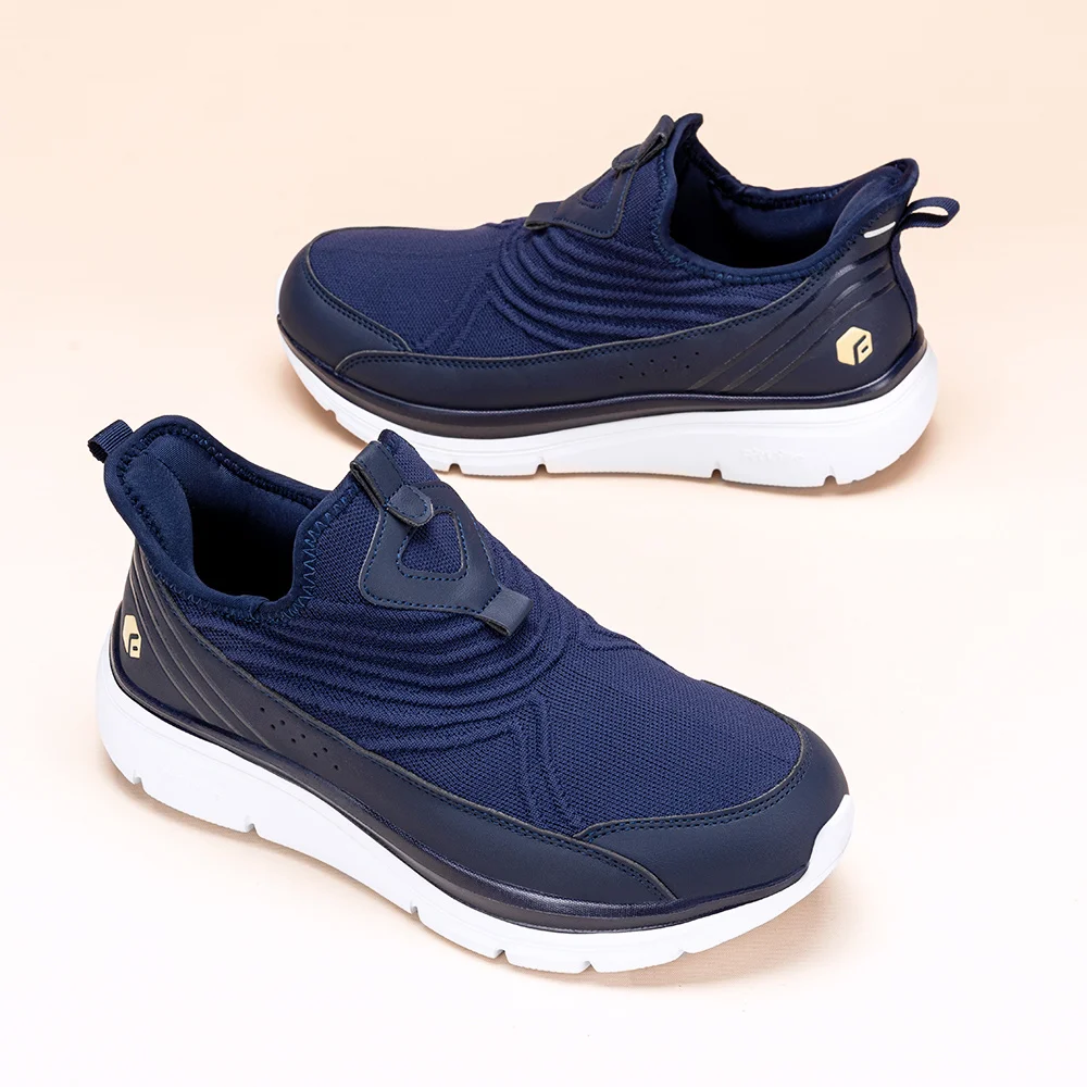 FitVille Wide Men'S Slip-On Walking Shoes Breathable Lightweight Non-Slip Casual Sneakers For All-Day Standing For Swollen Feet