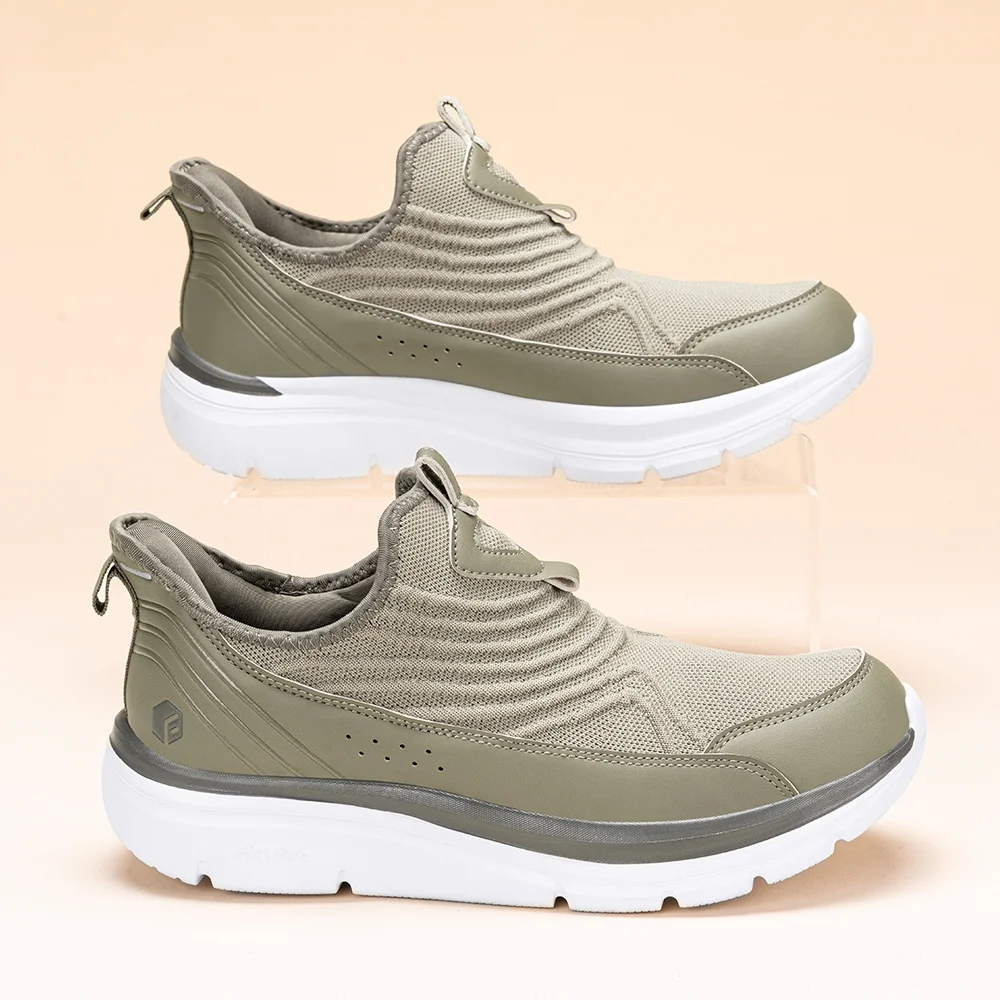 FitVille Wide Men'S Slip-On Walking Shoes Breathable Lightweight Non-Slip Casual Sneakers For All-Day Standing For Swollen Feet