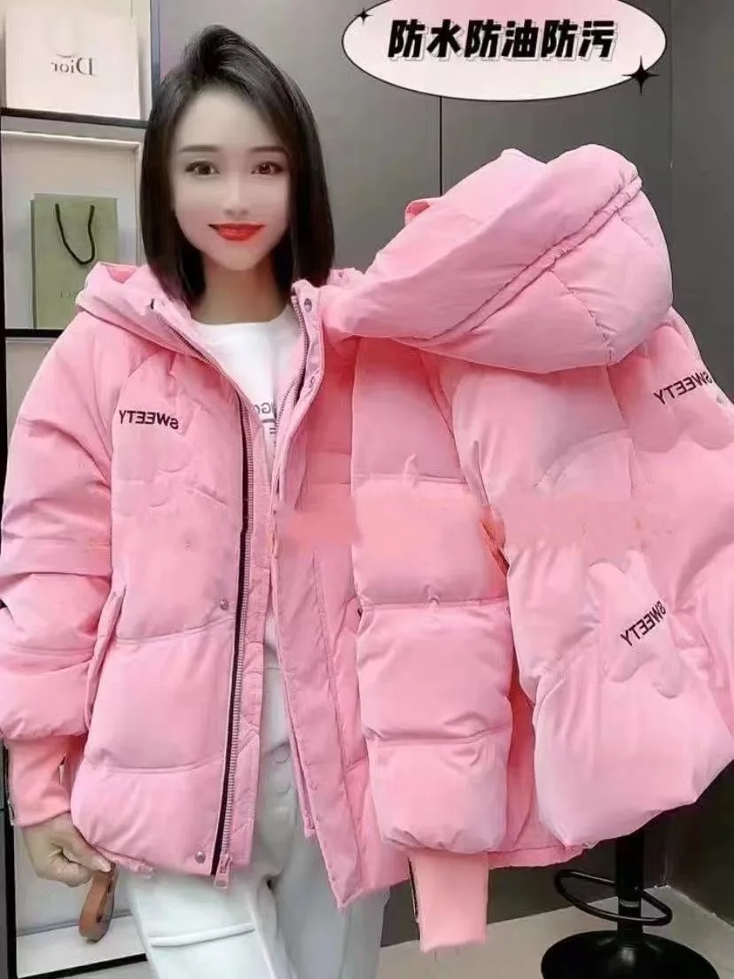 Autumn Winter Women Warm Puffer Parkas 2025 New Long Sleeve  Casual Hooded Short  Down Cotton Padded Jacket Female Outwear