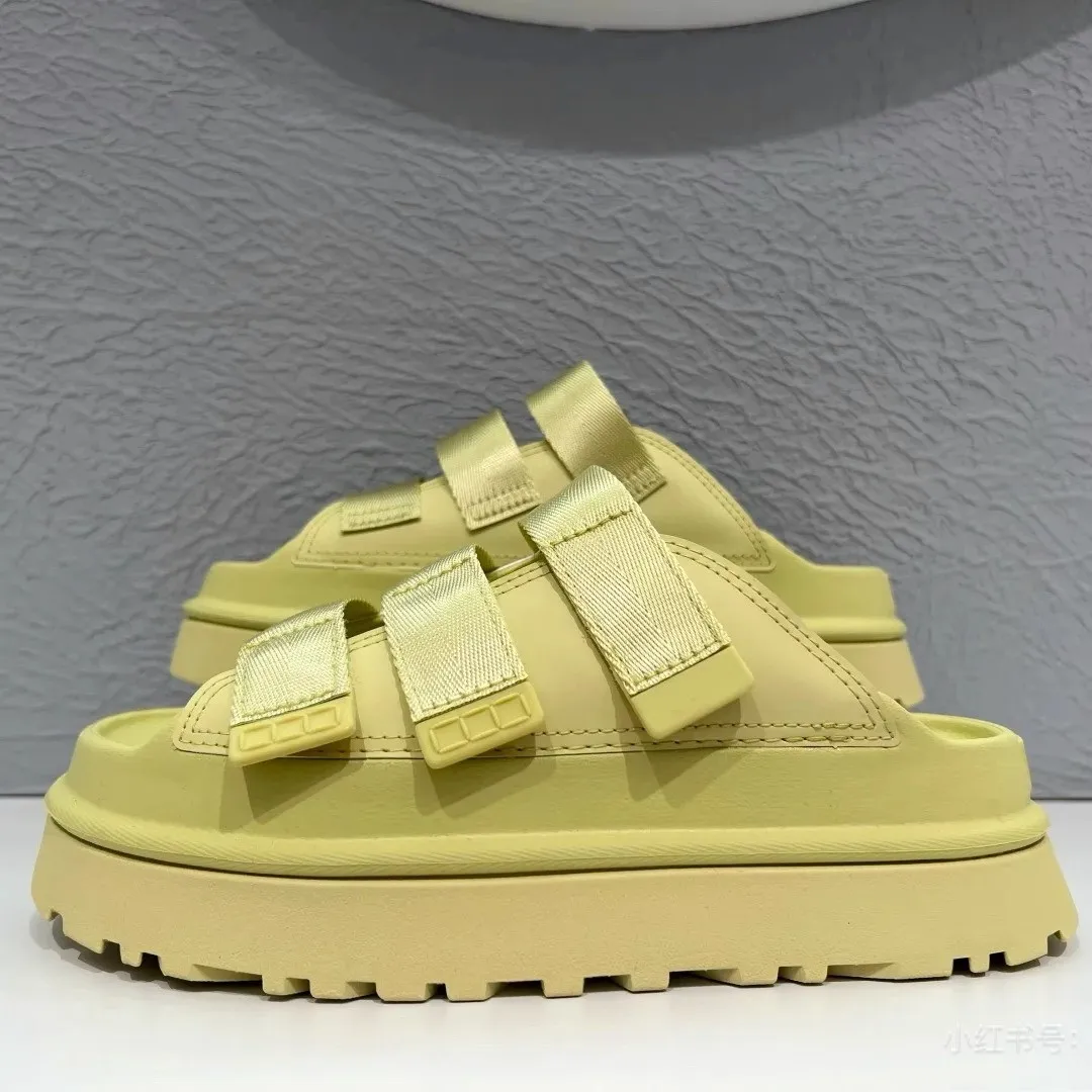 2025 Summer Women's Platform Sandals – Fashionable Slip-On Thick Sole Slide Shoes for Beach, Casual, and Outdoor Wear