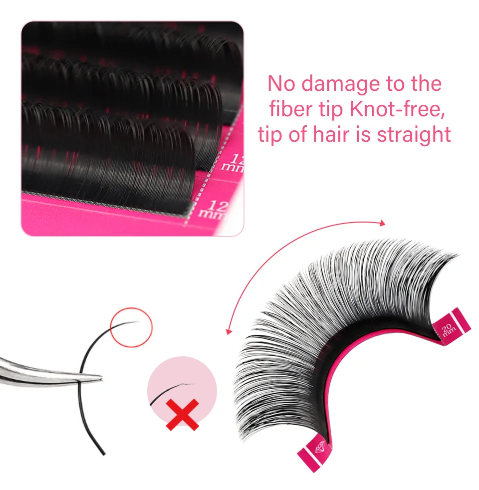 RUJADE 5 Trays 5-25mm Volume Individual Eyelash Extension Matte Black 0.03 0.05 0.07 Cashmere Lash Tray Supplies Soft Silk Lash