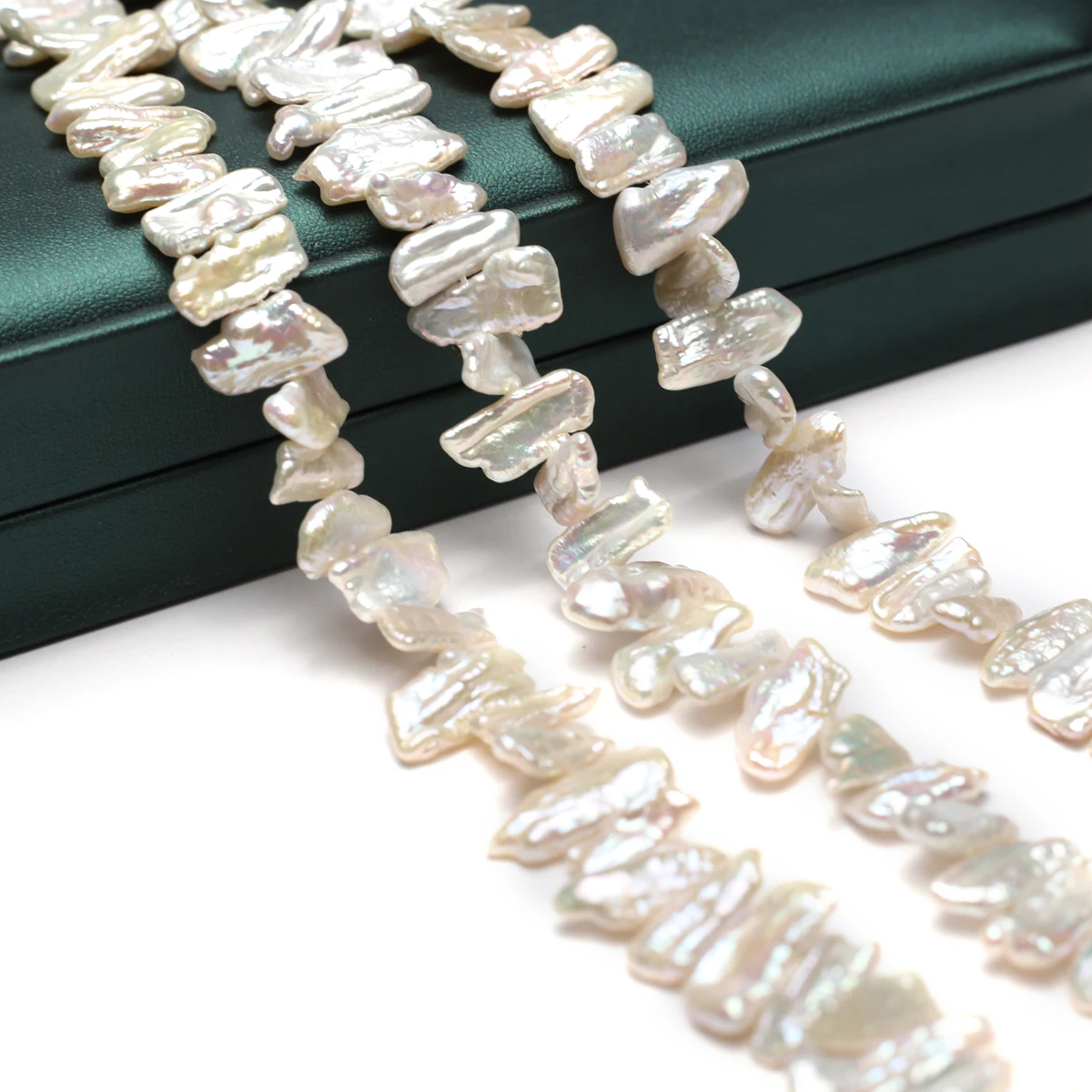 8x16mm5A Flawless Natural Freshwater Baroque White Pipa Isolated Bead Women Gift Jewelry Make DIY Necklace Bracelet Accessories