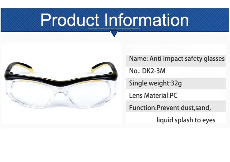 CLLOIO Safety Glasses with Prescription Impact Resistant Industrial Optical Glasses Construction Laboratory Splash Proof Goggles