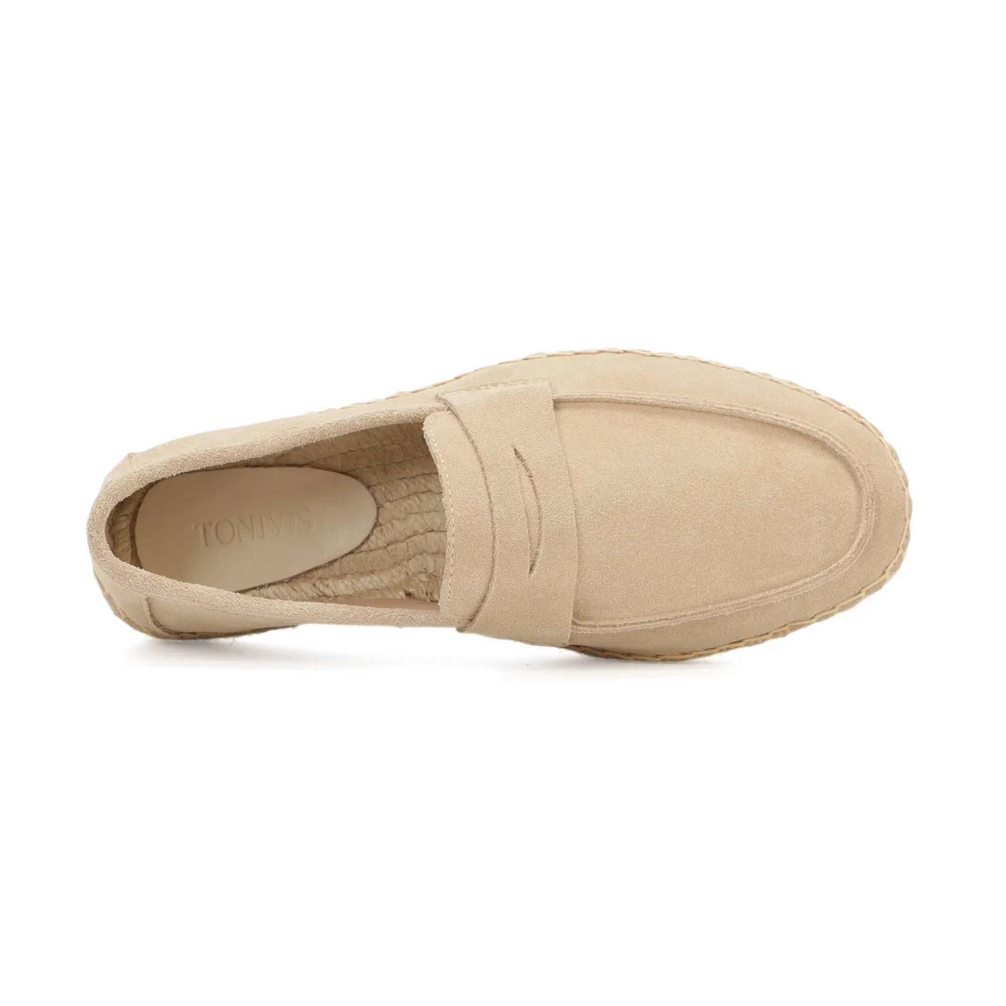 Men's Jute Espadrilles Slip on Loafers Cow Suede Leather Casual Shoes