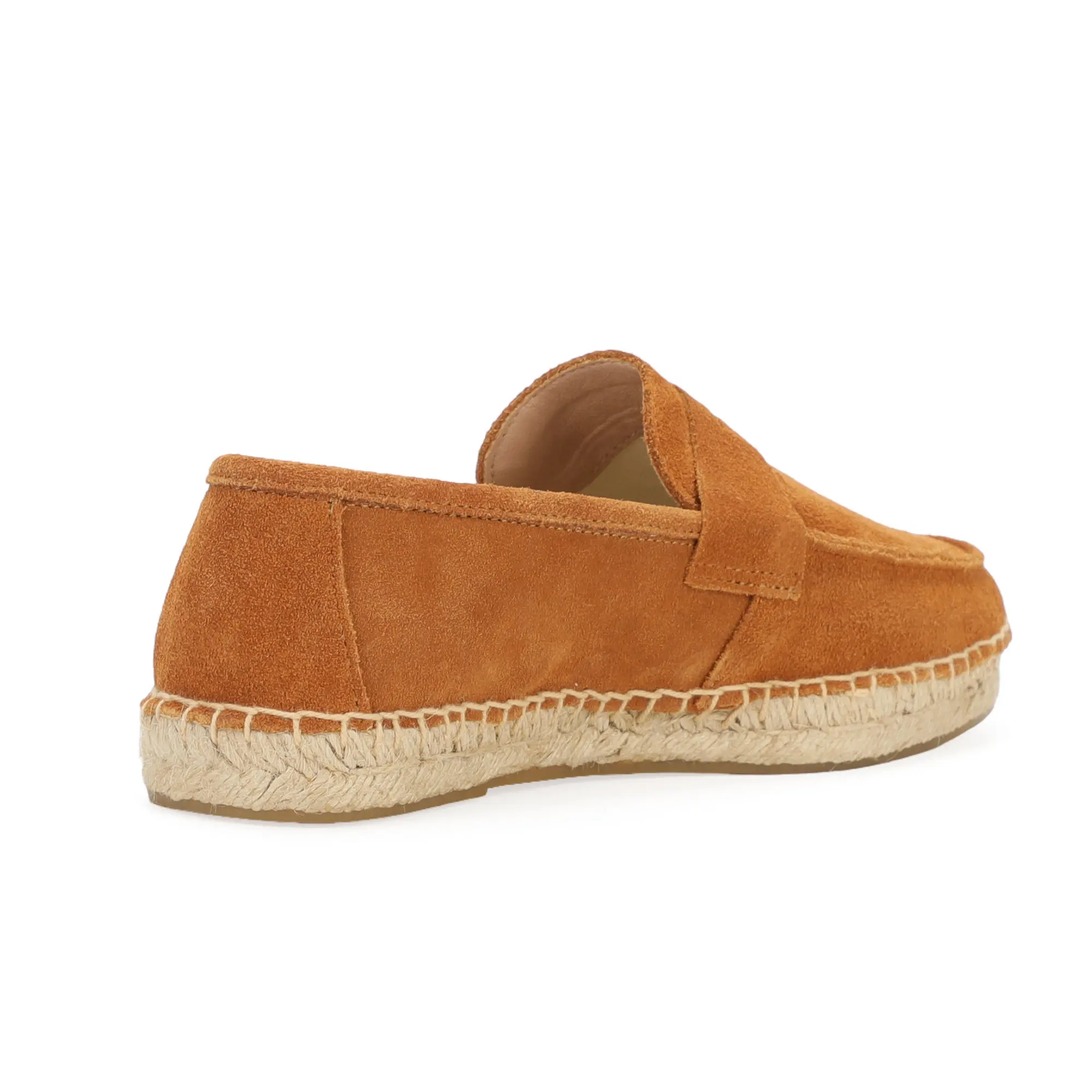 Men's Jute Espadrilles Slip on Loafers Cow Suede Leather Casual Shoes