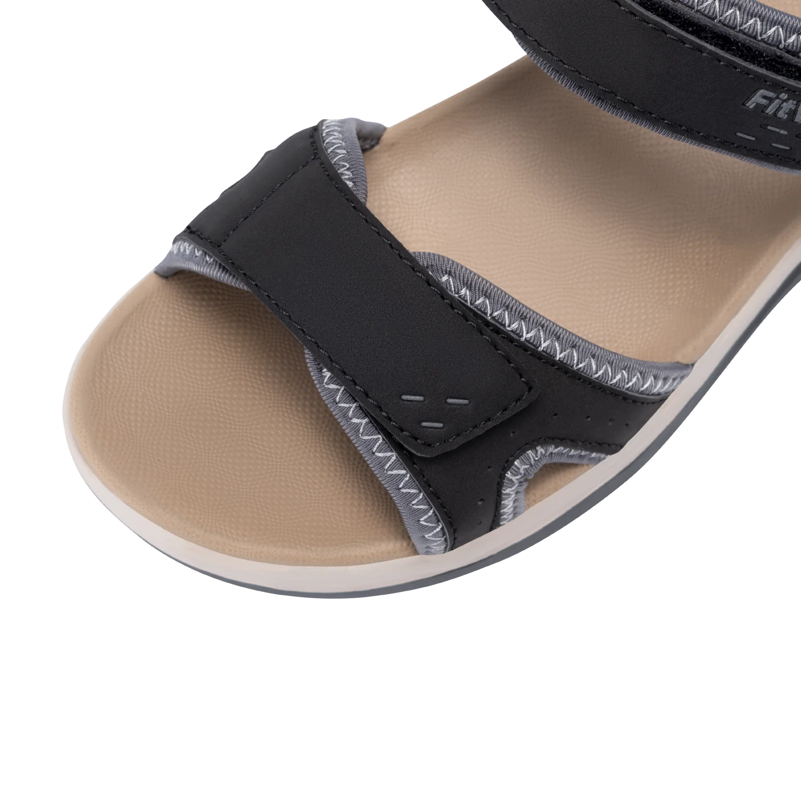FitVille Women's Sandals Adjustable Ankle Strap for Swollen and Flat Feet Wide Arch Support Open Toe Orthopedic Sandals
