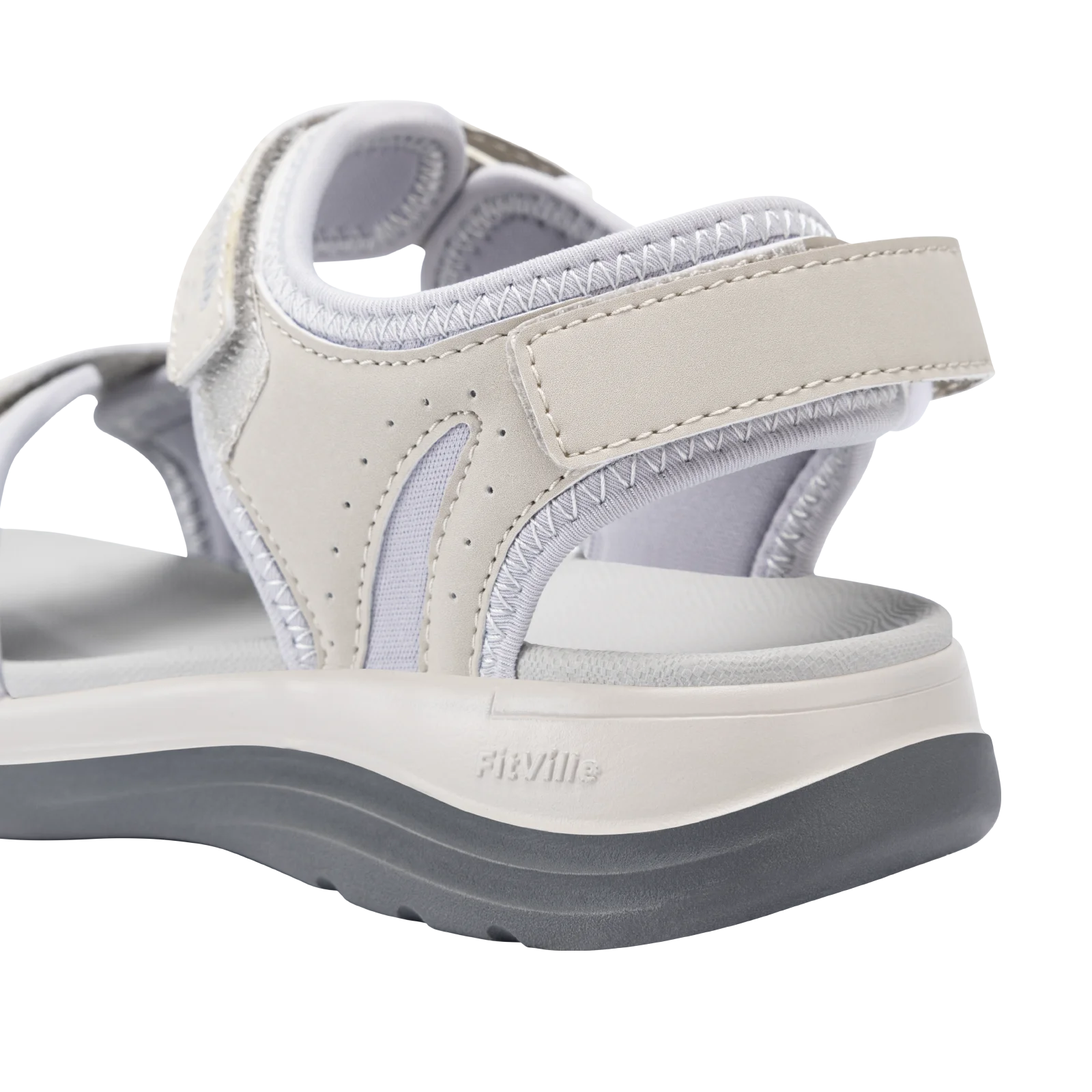 FitVille Women's Sandals Adjustable Ankle Strap for Swollen and Flat Feet Wide Arch Support Open Toe Orthopedic Sandals