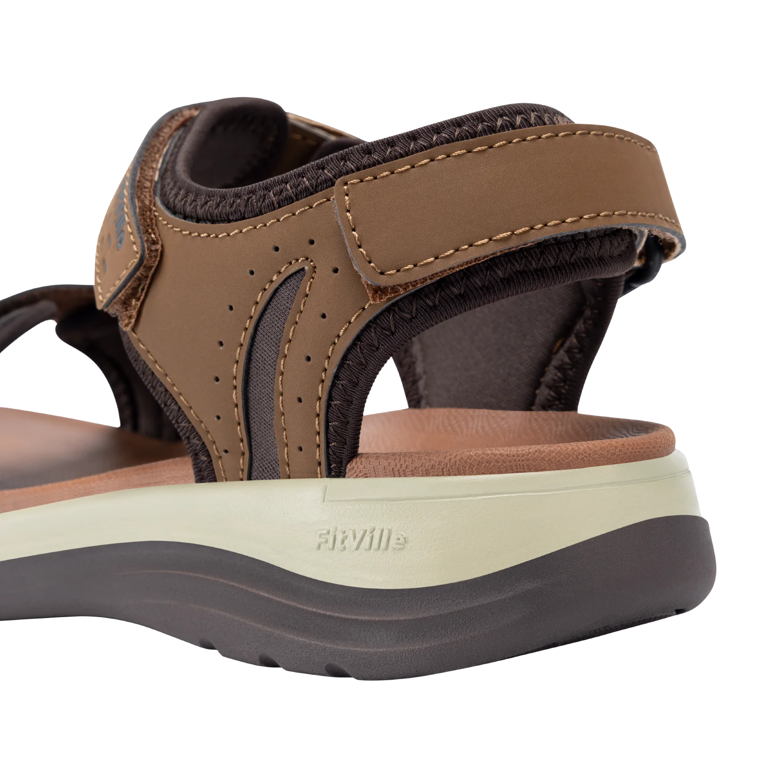 FitVille Women's Sandals Adjustable Ankle Strap for Swollen and Flat Feet Wide Arch Support Open Toe Orthopedic Sandals