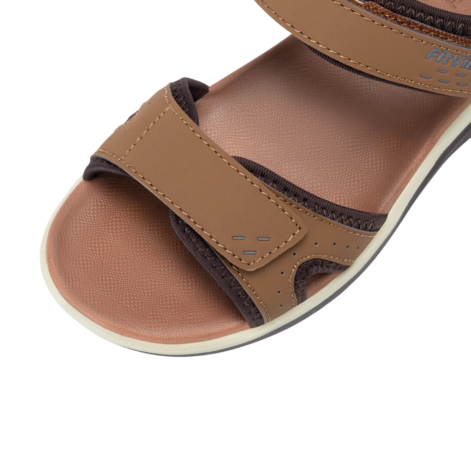 FitVille Women's Sandals Adjustable Ankle Strap for Swollen and Flat Feet Wide Arch Support Open Toe Orthopedic Sandals