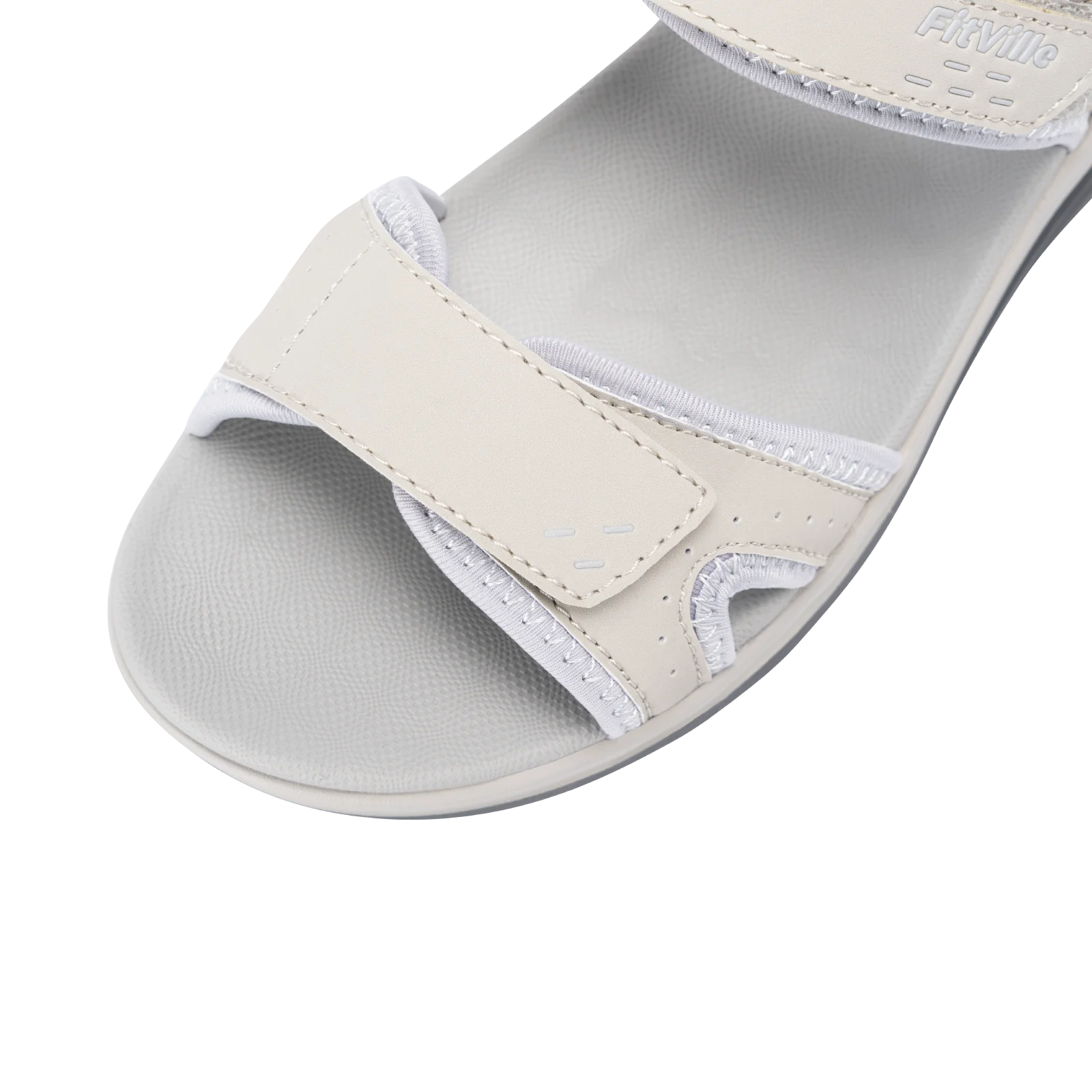 FitVille Women's Sandals Adjustable Ankle Strap for Swollen and Flat Feet Wide Arch Support Open Toe Orthopedic Sandals
