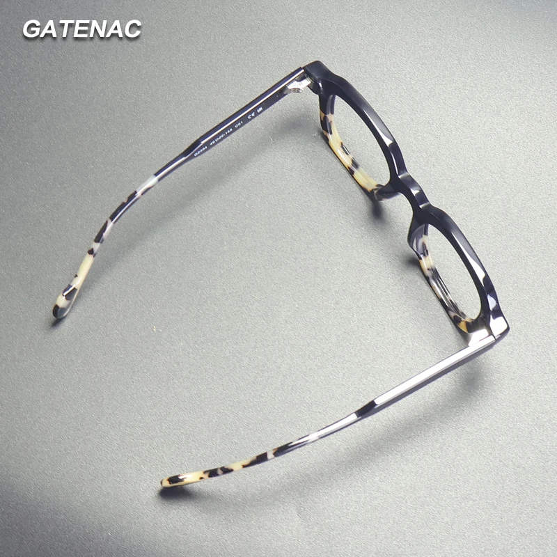 Gatenac Acetate Reading Glasses Handmade Photochromic Anti Blue Light Prescription Glasses Frame Men Progressive Myopia Eyewear