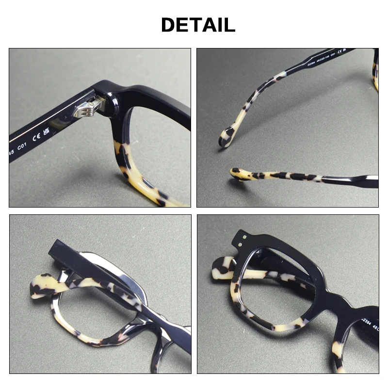 Gatenac Acetate Reading Glasses Handmade Photochromic Anti Blue Light Prescription Glasses Frame Men Progressive Myopia Eyewear