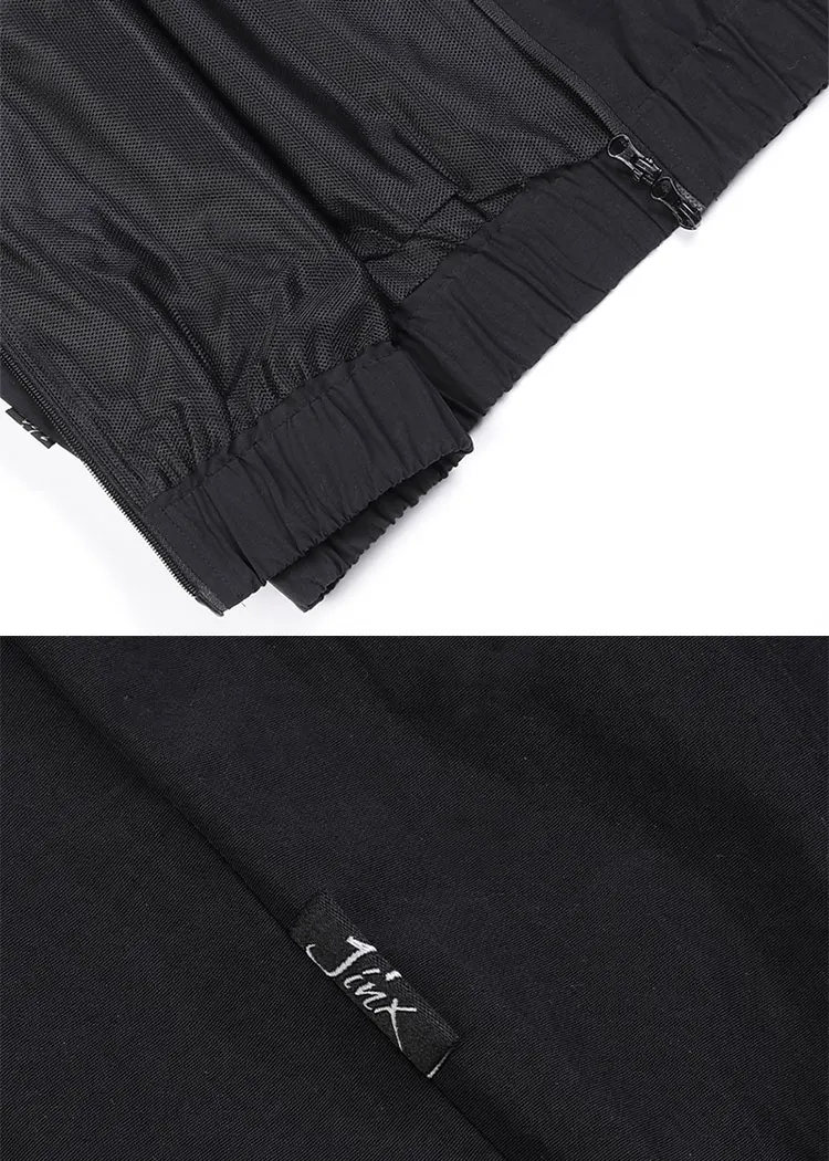 Jinx Team Black Jacket Unisex Windbreaker Sports Coat Men Women Loose Track Activewear Long Sleeve Top Embroidery Y2k Outerwears