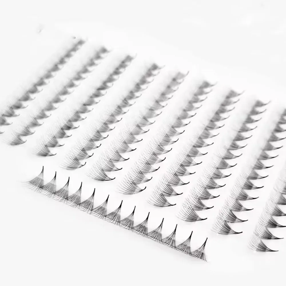 1600 Fans 0.05 Handmade 8-30D Rapid Mega Storage Lash Tray Premade Pointy Base Promade Volume Fans Sharp Pointy Stem Loose Fan