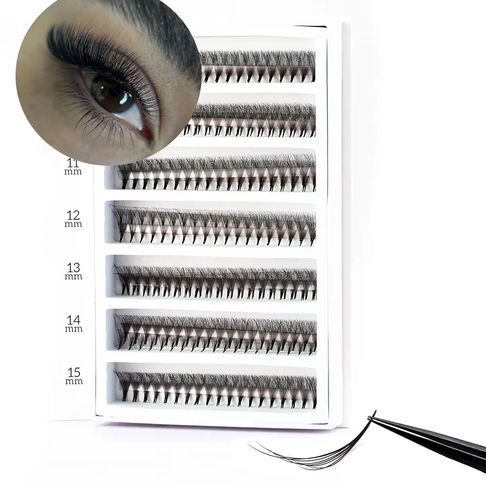 1600 Fans 0.05 Handmade 8-30D Rapid Mega Storage Lash Tray Premade Pointy Base Promade Volume Fans Sharp Pointy Stem Loose Fan