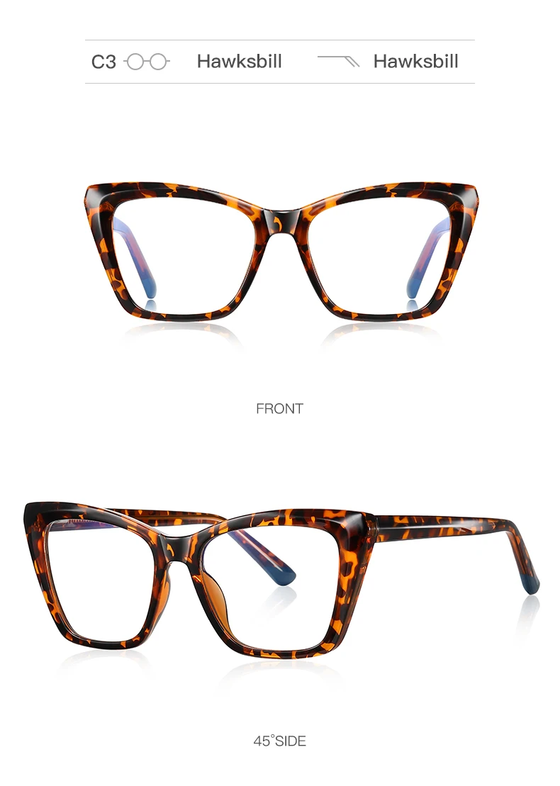 Vicky Square Simple Fashion Lady Anti-blue Light Reading Glasses women Myopia Hyperopia Can Be Customized Prescription PFD2150