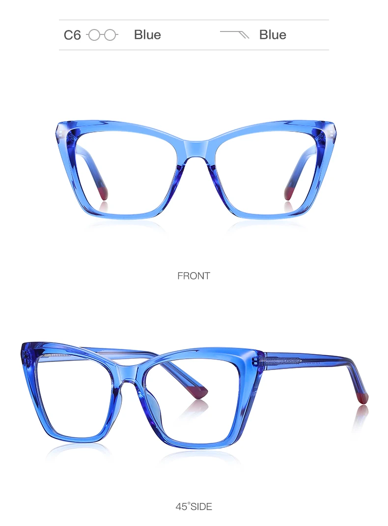 Vicky Square Simple Fashion Lady Anti-blue Light Reading Glasses women Myopia Hyperopia Can Be Customized Prescription PFD2150