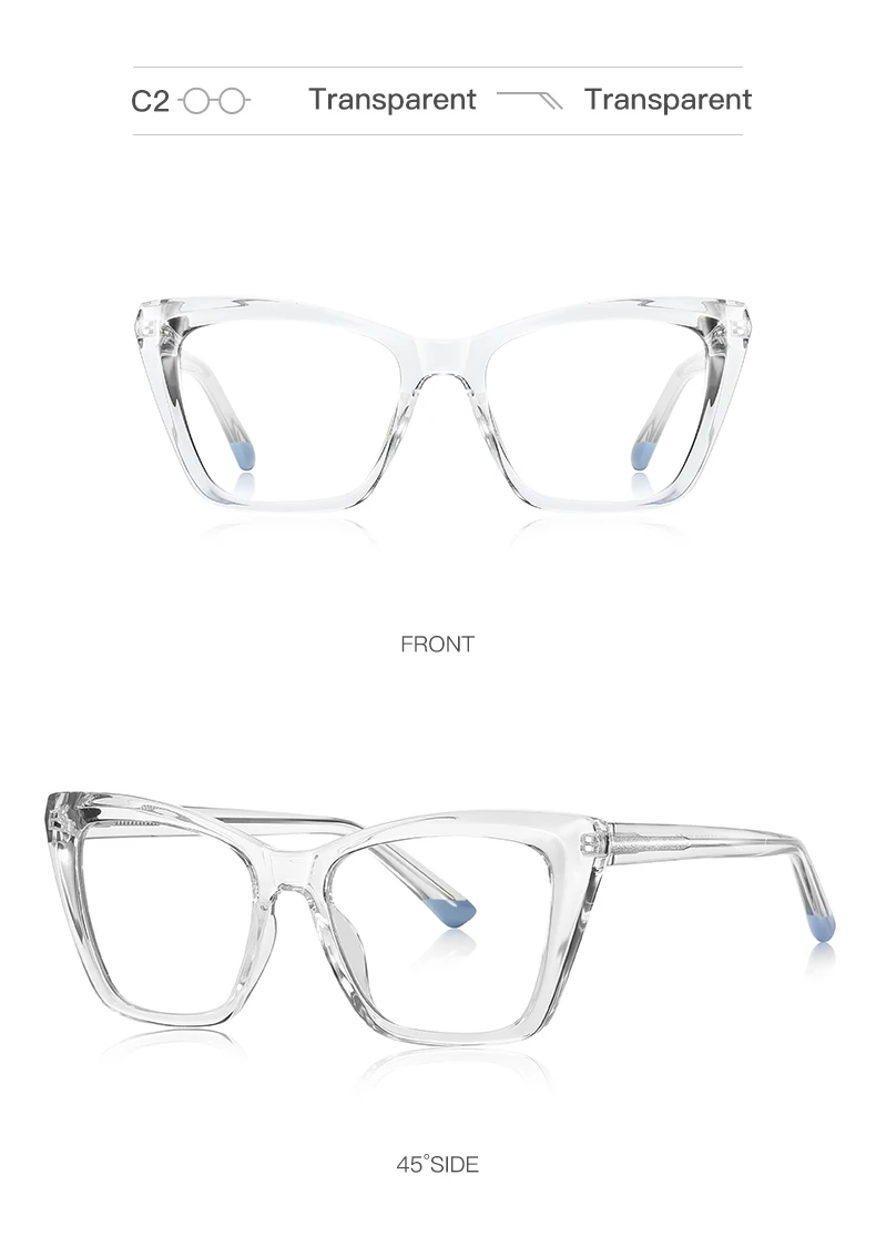 Vicky Square Simple Fashion Lady Anti-blue Light Reading Glasses women Myopia Hyperopia Can Be Customized Prescription PFD2150