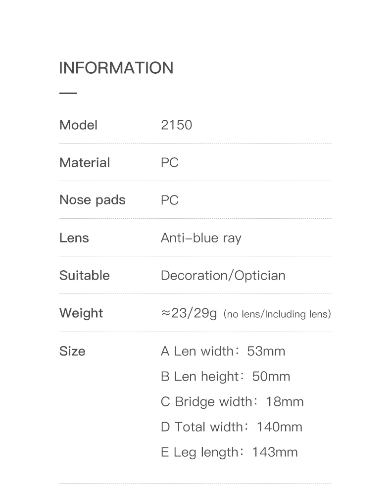 Vicky Square Simple Fashion Lady Anti-blue Light Reading Glasses women Myopia Hyperopia Can Be Customized Prescription PFD2150