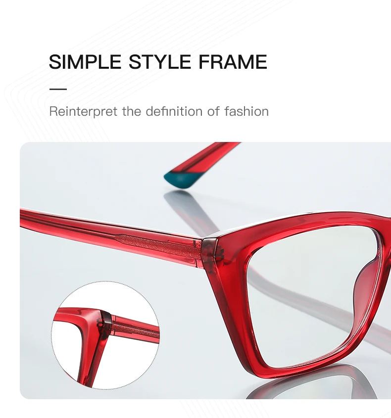 Vicky Square Simple Fashion Lady Anti-blue Light Reading Glasses women Myopia Hyperopia Can Be Customized Prescription PFD2150