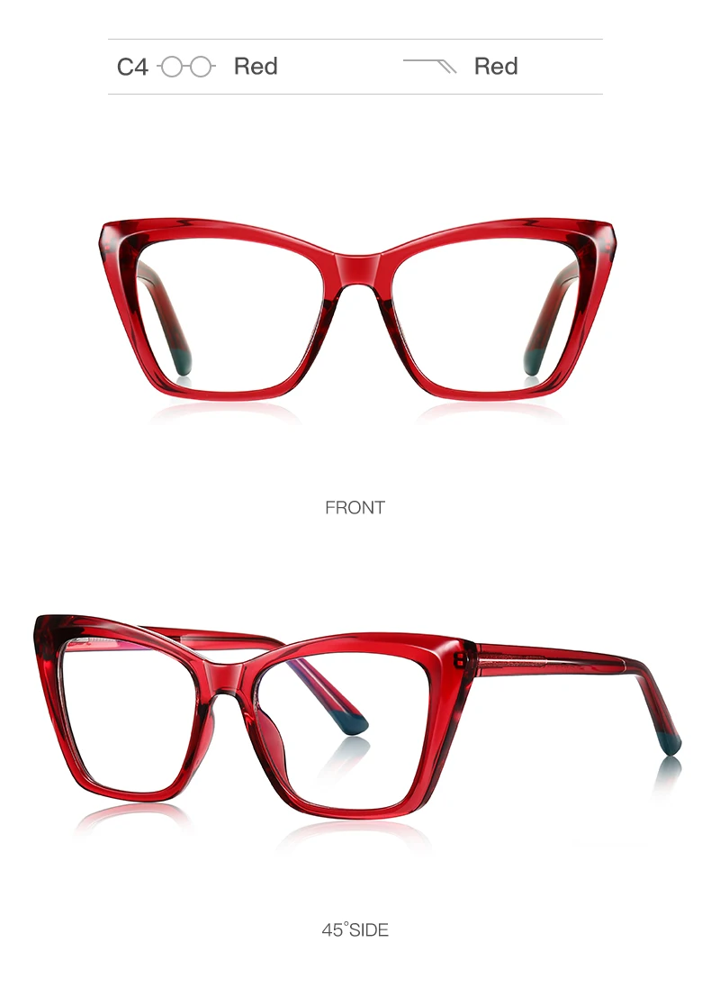 Vicky Square Simple Fashion Lady Anti-blue Light Reading Glasses women Myopia Hyperopia Can Be Customized Prescription PFD2150
