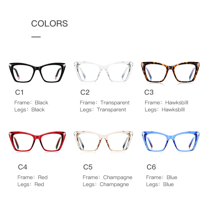 Vicky Square Simple Fashion Lady Anti-blue Light Reading Glasses women Myopia Hyperopia Can Be Customized Prescription PFD2150