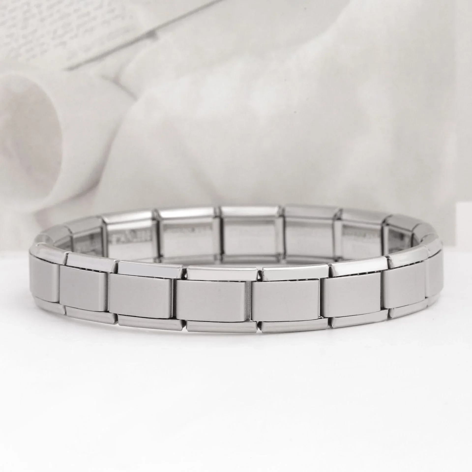 50pcs Italian Charm Stainless Steel 9mm Colorful Style Elastic Bracelet for Woman Men DIY Making GIft Dropshipping Wholesale