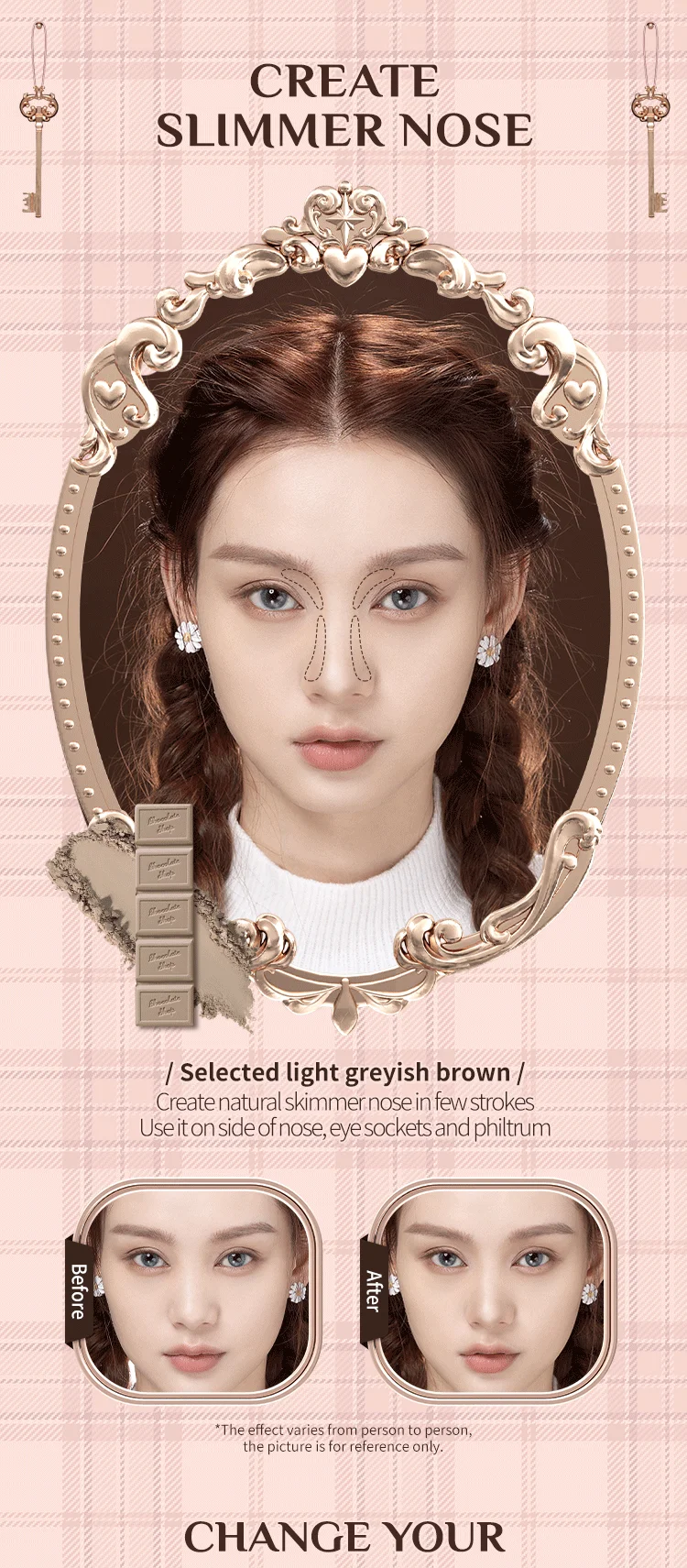 Flower Knows Chocolate Wonder-Shop Highlighter Contour Powder Face Palette for Women Bronzer Illuminator Original Highend Makeup