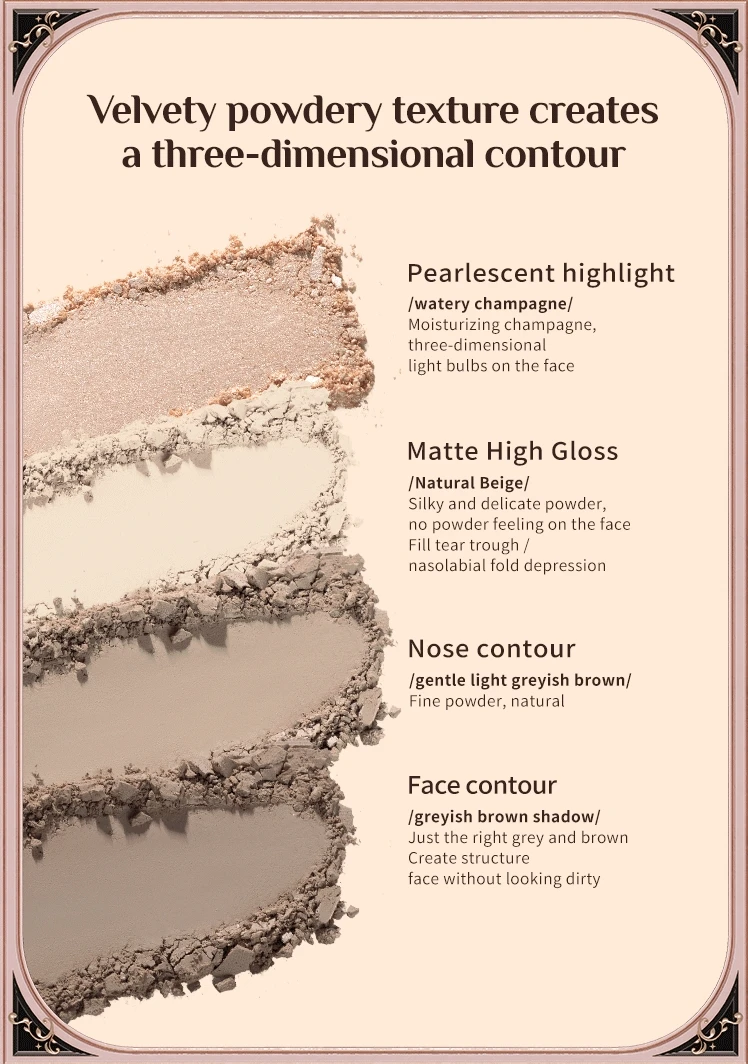 Flower Knows Chocolate Wonder-Shop Highlighter Contour Powder Face Palette for Women Bronzer Illuminator Original Highend Makeup