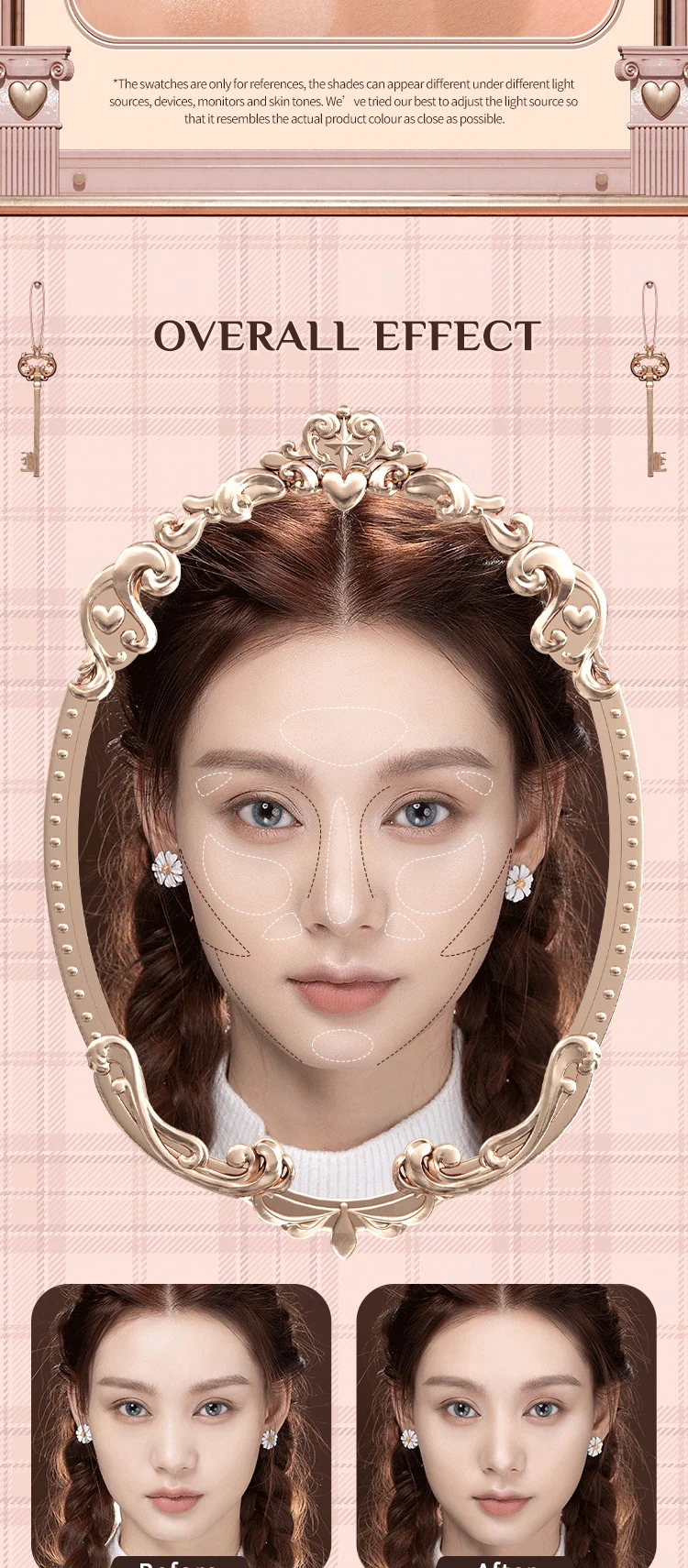 Flower Knows Chocolate Wonder-Shop Highlighter Contour Powder Face Palette for Women Bronzer Illuminator Original Highend Makeup