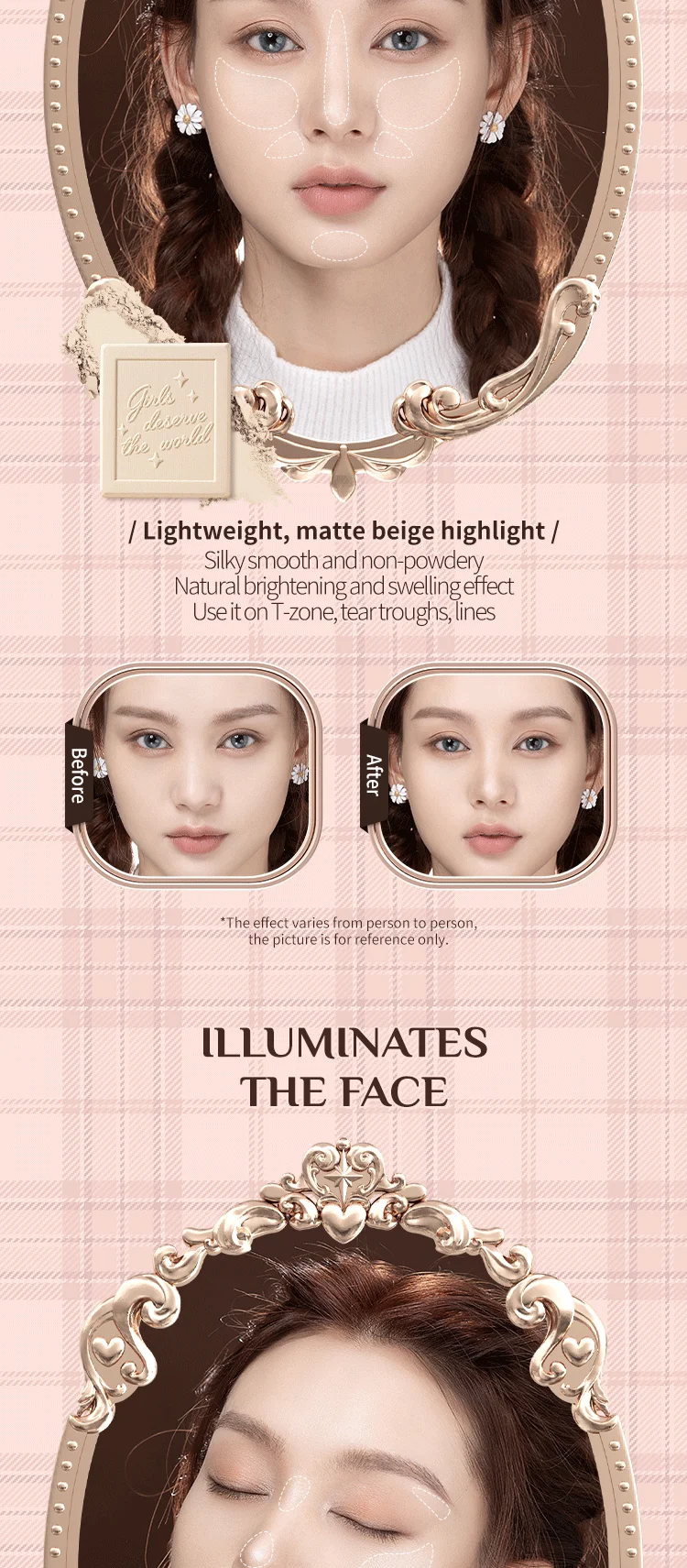 Flower Knows Chocolate Wonder-Shop Highlighter Contour Powder Face Palette for Women Bronzer Illuminator Original Highend Makeup