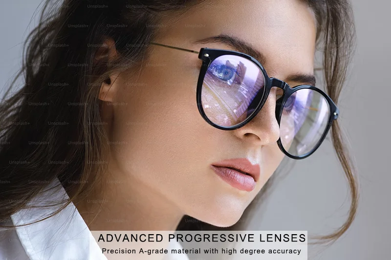 ALICIA 1.56 1.61 1.67 1.74Anti-scratch Anti-blue Photochromic 4K Widest Field of View Progressive Multi-focal Lens 1 Pair