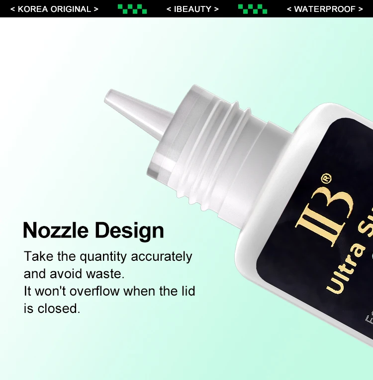 Korea Original IB Ultra Super Glue for Eyelash Extensions 5ml Professional IB Green Cap Glue False Lash Adhesive Makeup Tools