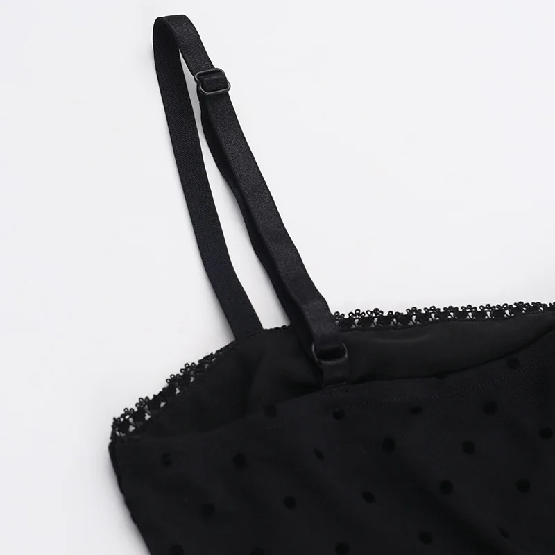 AltGoth Fairycore Grunge Gothic Midi Dress Women Streetwear Sexy Aesthetic Spaghetti Strap Flocking See Through Corset Dresses