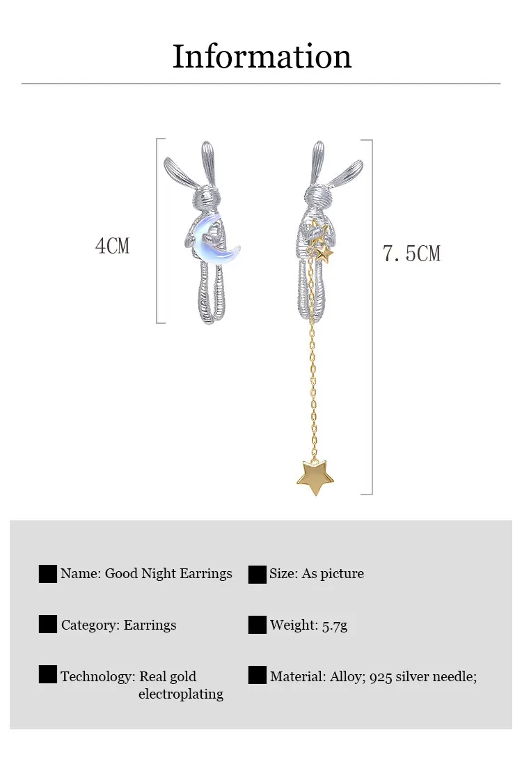 Thaya New Trendy Rabbit Design Women Drop Earring S925 Silver Needle Crystal Pendant Earrings For Women Vintage Fine Jewelry