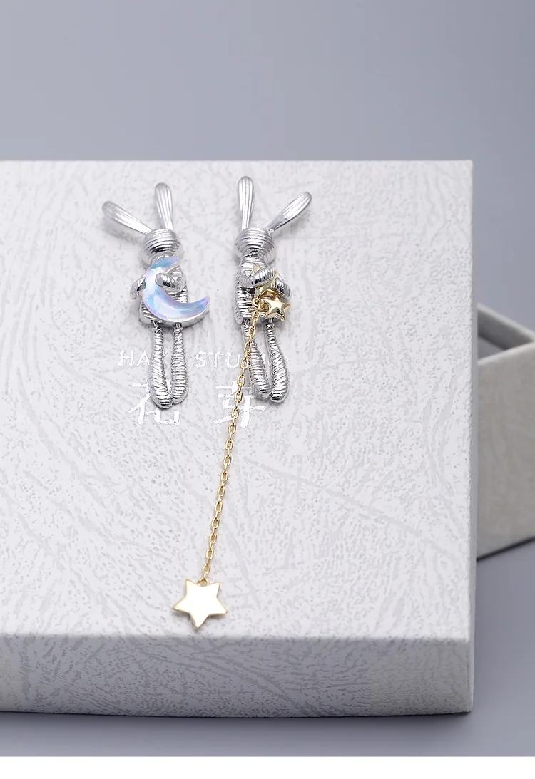 Thaya New Trendy Rabbit Design Women Drop Earring S925 Silver Needle Crystal Pendant Earrings For Women Vintage Fine Jewelry