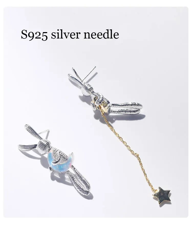 Thaya New Trendy Rabbit Design Women Drop Earring S925 Silver Needle Crystal Pendant Earrings For Women Vintage Fine Jewelry