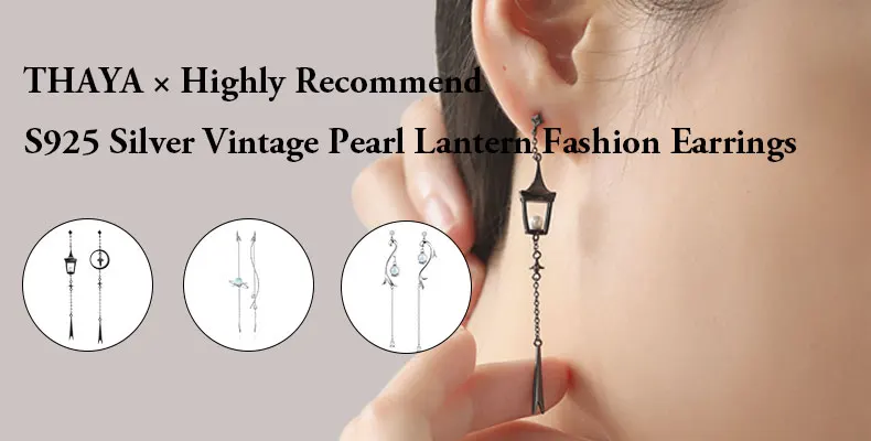 Thaya New Trendy Rabbit Design Women Drop Earring S925 Silver Needle Crystal Pendant Earrings For Women Vintage Fine Jewelry