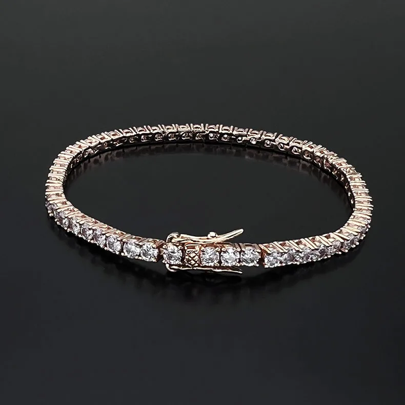 S925 Sterling Silver D VVS Moissanite Tennis Bracelet Passes Diamond Sparkling Test Solid Jewelry Wedding Women Gift