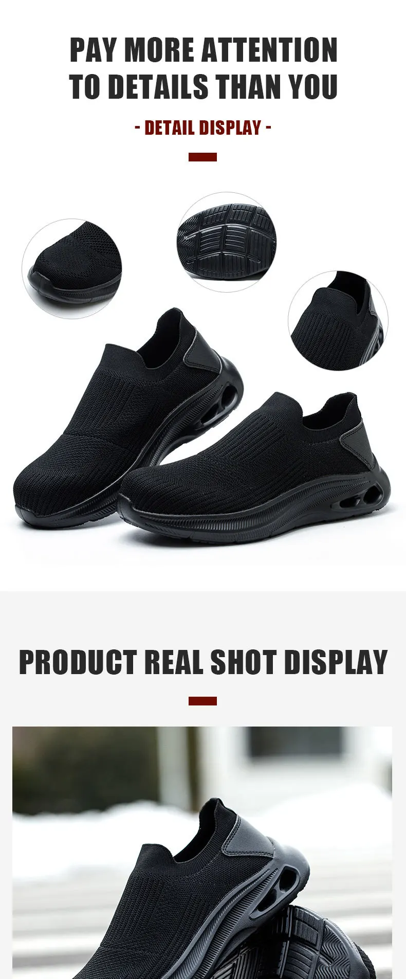 2026 Breathable Mens Work Safety Shoes Lightweight Steel Toe Anti Smashing Anti Slip Indestructible Male Boots Footwear Sneakers