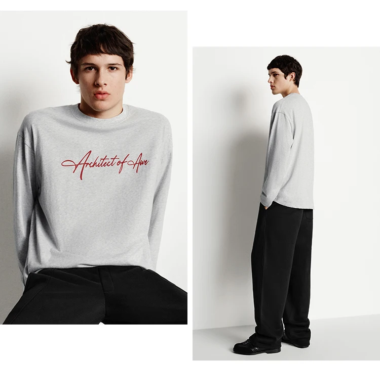 Semir Long Sleeve T-Shirt Unisex Couple Style Basic Versatile Top for Everyday Commuting 2025 Autumn New Arrival