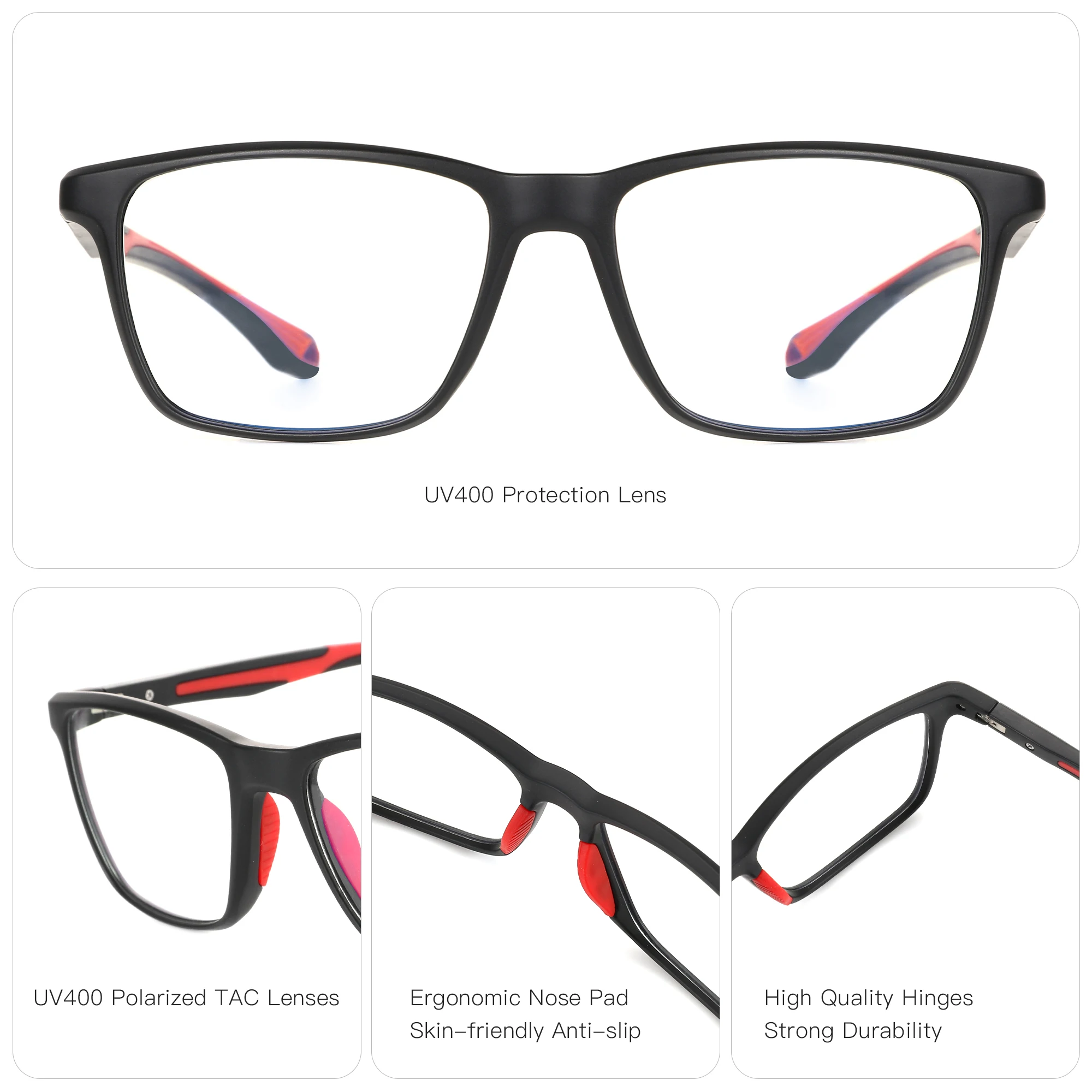 ZENOTTIC New Arrivals Square Sport Reading Glasses Anti Blue Light Blocking Readers Fashion Lightweight Eyeglasses for Men Women