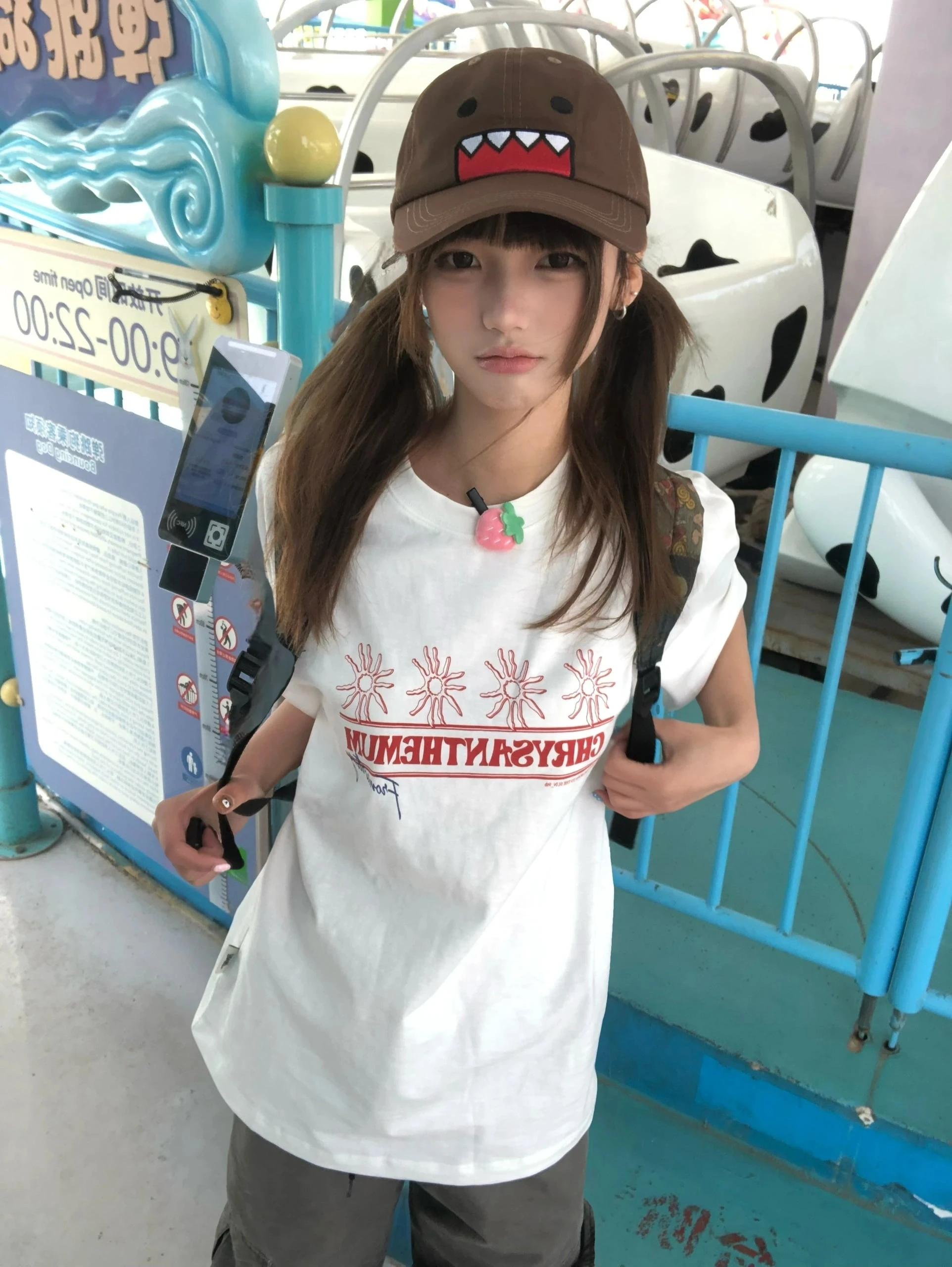 Karrram Japanese Y2k Letter Print T-shirt 2000s Aesthetics Oversized Tops Vintage Harajuku Short Sleeve Tee Shirt American Retro